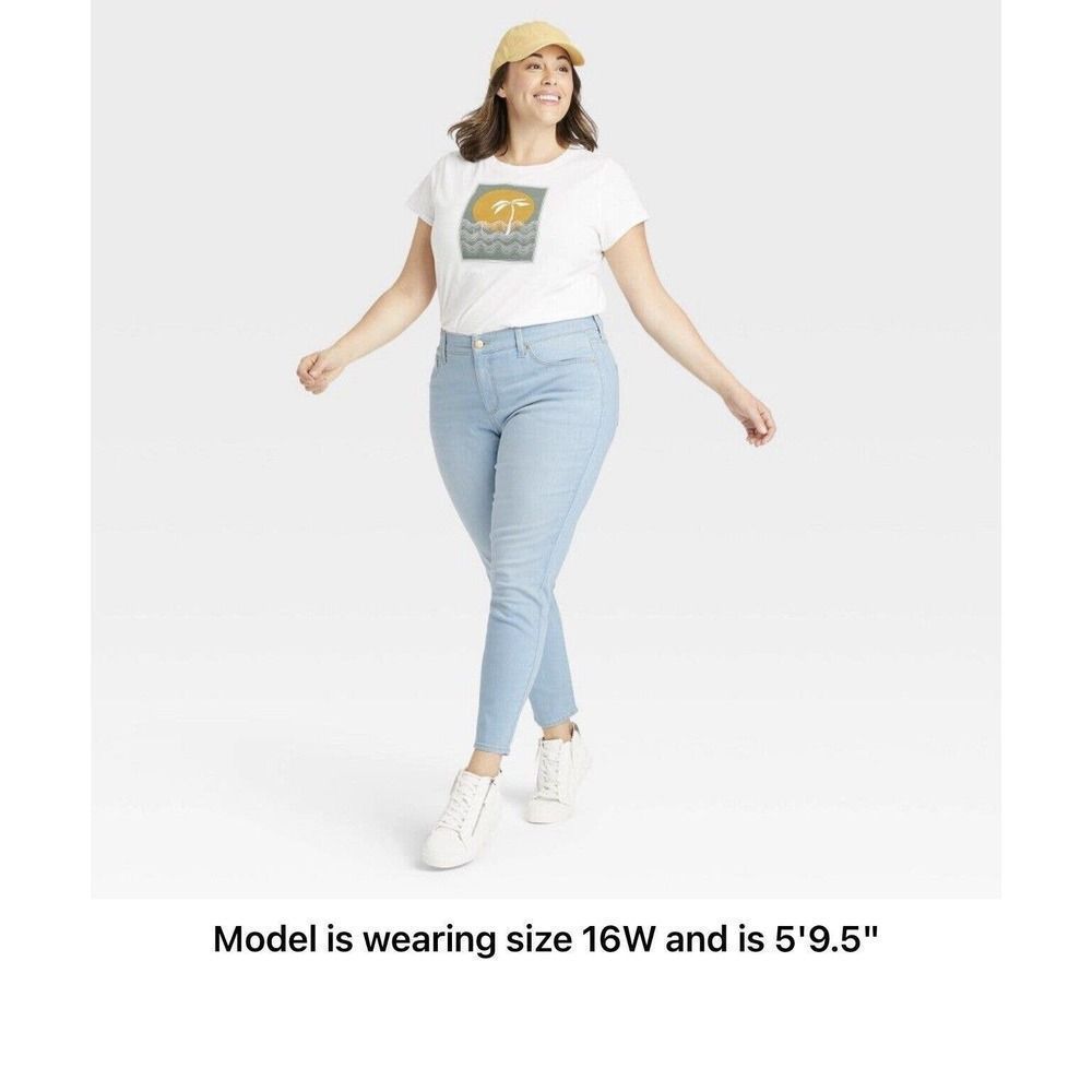 Women's High-Rise Skinny Jeans -light blue Universal Thread 00,,18w,